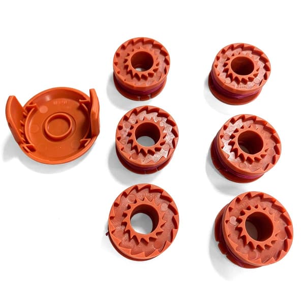 6-pack erstatningssneller med trimmertråd for Worx WA0010 gresstrimmer Orange