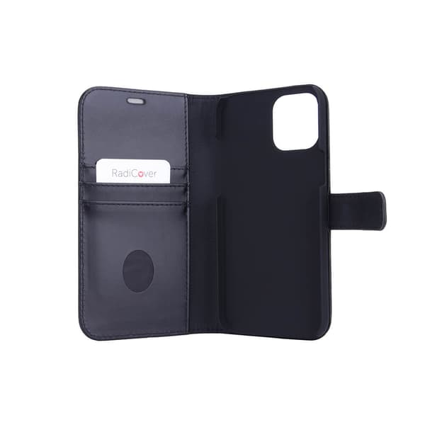 Lompakko iPhone 12 Pro Max Säteilysuojattu 2in1 RFID Musta
