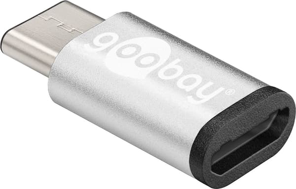 USB-adapter Micro-USB till USB-C™, OTG, silver