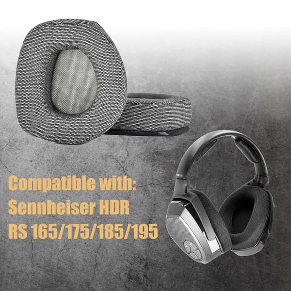 Øreputer for Sennheiser HDR RS 165/175/185/195 Black