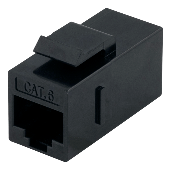 Cat6 Keystone coupler, unshielded, 2xRJ45, plastic, 180