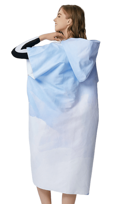 Hurtigttørrende strandhåndklæde Tie dye blue
