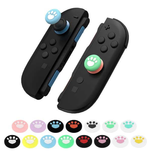 Forbedr dit spil med Switch2 silikone kattepotehætter Black&White