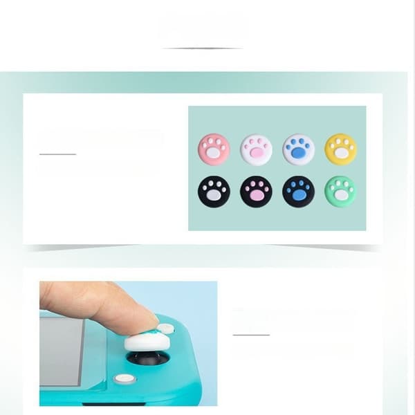 4-Pack Paradise Switch 2 Controller Joystick Skydd - Söta Katt Tass Silikon Tumgrepp White+Black