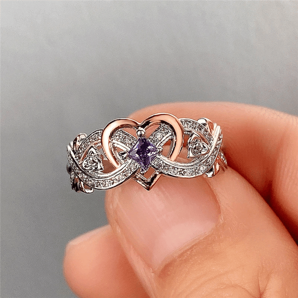 Naisten sydänsormus Silver 17.4 mm