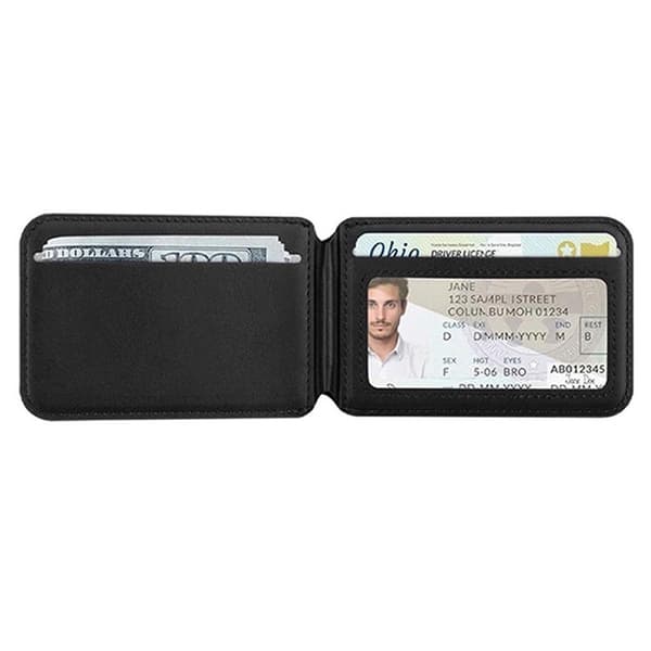 Universal Magsafe Magnetisk Kortholder med Roterbart Stativ - Kompatibel med iPhone og Android Black