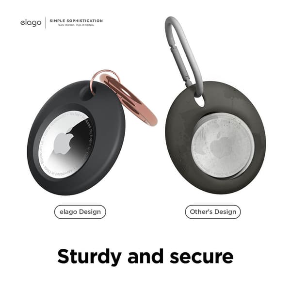 Kotelo avaimenperällä AirTagille, musta