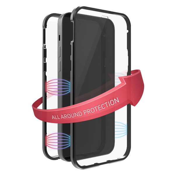 Cover 360° Glas Transp/Sort - iPhone 14 Pro