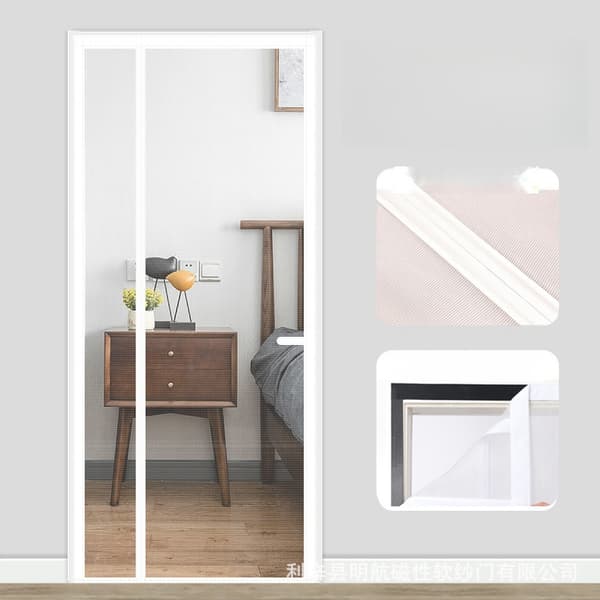 Magnetisk skjermdør med sideåpning White M