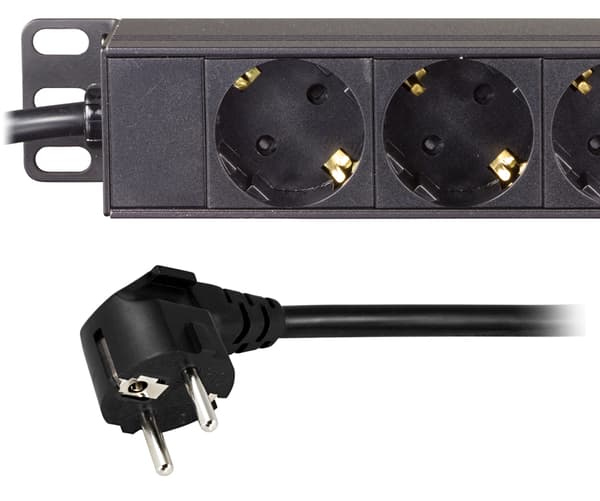 Powerstrip 12xCEE 7/3 socket 1xCEE 7/7 connection 3m cable