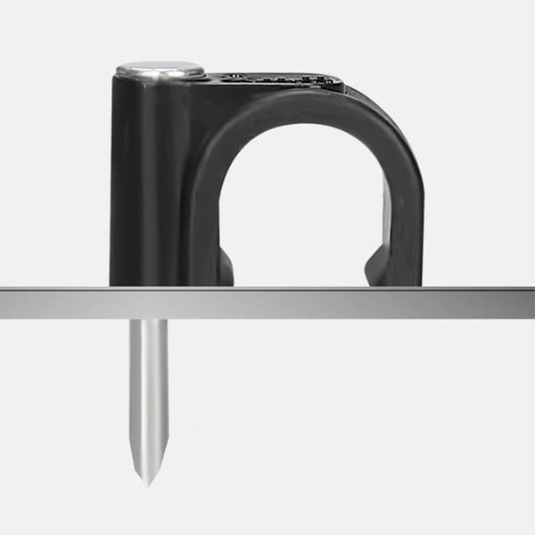 Kabelklämmor med spik 100-pack Black 4 mm
