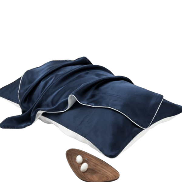 100% silkepudebetræk, blødt til hårpleje og bedre søvn NavyBlue