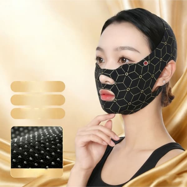 4.0 Basic Single Layer Compression V-Face Lifting Band 2 kpl setti – 360° Full Wrap leuan muotoon ja leukakohotukseen