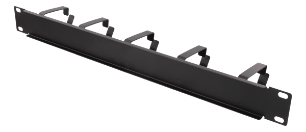 19" cable management, metal, 5 loops, 1U, black