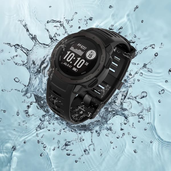 Garmin Instinct 2 silikonikellon ranneke Black