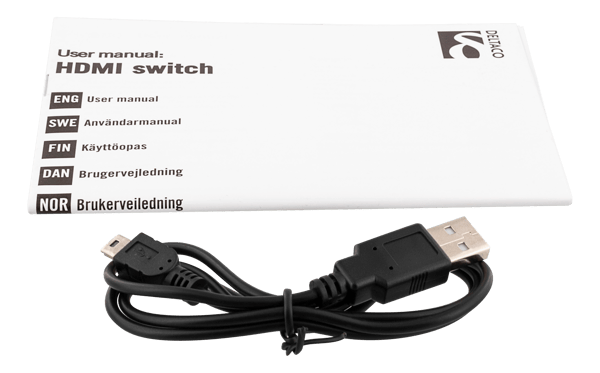 HDMI Switch , 3 inputs to 1 output, 4K in 60Hz, 7.1, black