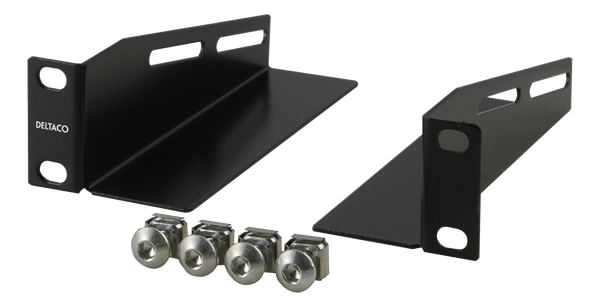 Lsupport rails  10" cabinet 1U 136mm deep 2pack black