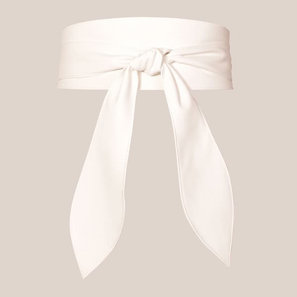 Bredt taljebælte med butterflieslips White