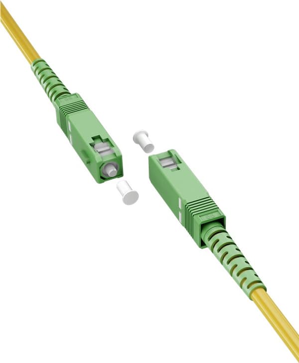 Valokuitukaapeli (FTTH), Singlemode (OS2) Keltainen, keltainen (Simplex), 3 m