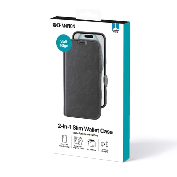 2-in-1 Ohut lompakko iPhone 15 Plus