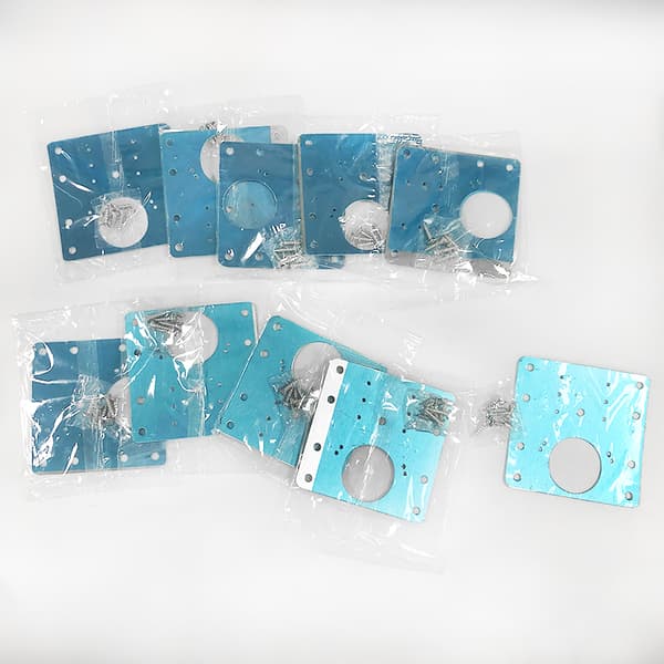 Reparationsplade til møbelhængsler 9x9 cm rustfrit stål 10-pak Silver D971
