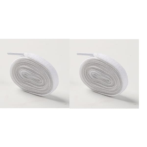 Platta Skosnören i Polyester, 4 par White S