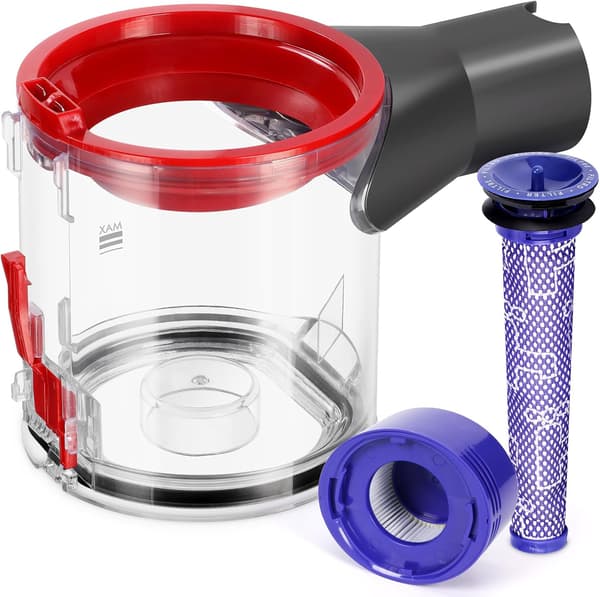 Dyson V8 -pölysäiliön säiliö suodattimen vaihdolla
