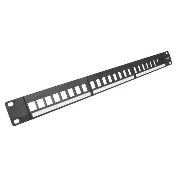 Patch Panel 19" 1U Keystone CAT6 UTP 24 Porte