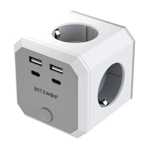 BlitzWolf BW-EC2 8-i-1 Power Cube (4xAC / 2 x USB-A / 2 x USB-C)