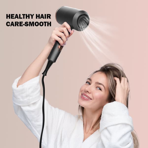 Hårføner med diffusor og munnstykke 5 hastigheter Black