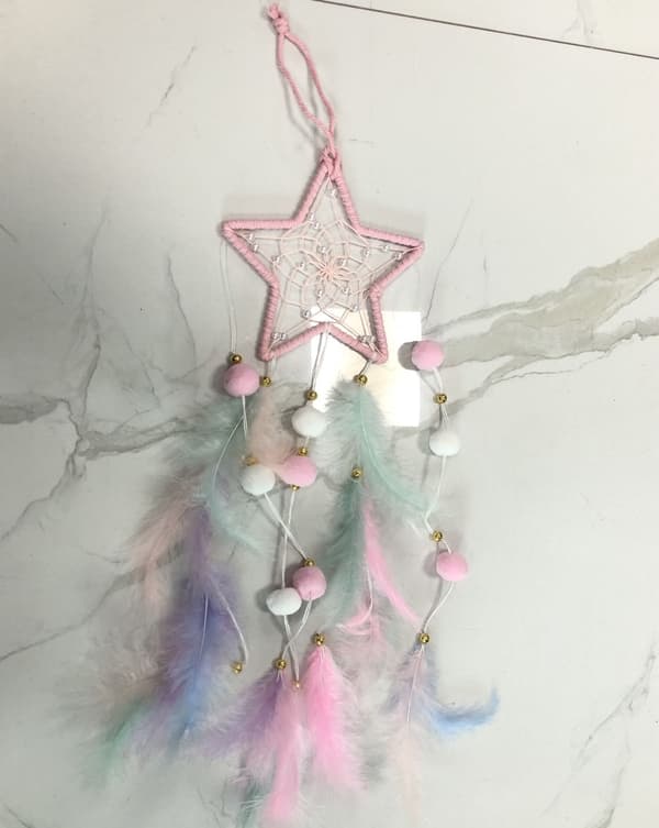 Drömfacke väggdekoration, boho chic sovrumsinredning