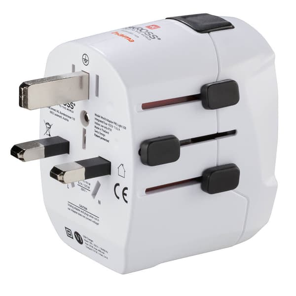 Matkasovitin Världen Pro Light USB 3 pin