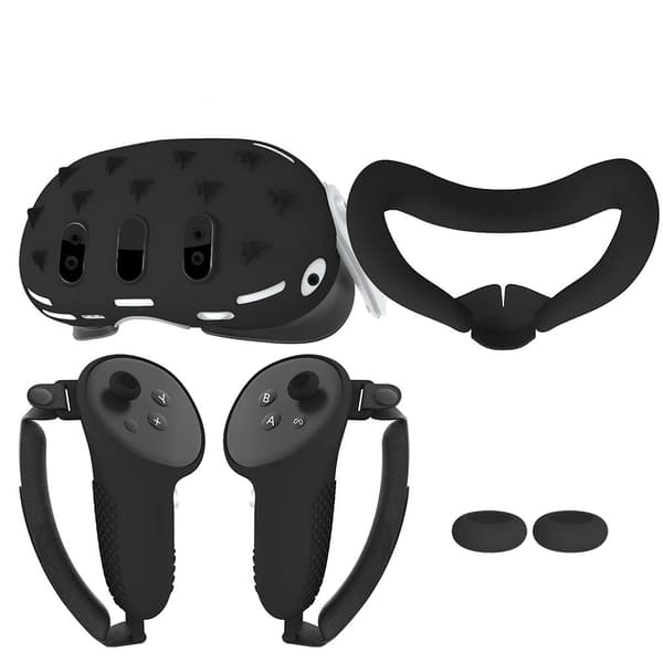 Meta Quest 3 tilbehør, controller greb cover, face cover Black