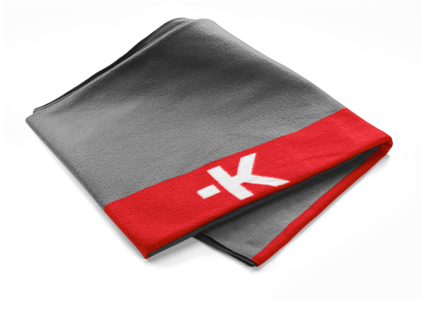Travel Blanket - Dark Gray/Red