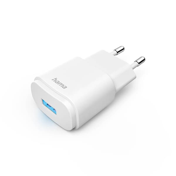 Oplader 1xUSB-A 6W Hvid