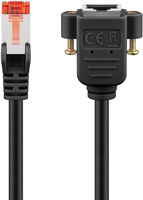 Netværkskabel forlænger CAT 6, S/FTP (PiMF), sort