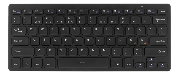 Wireless mini keyboard muted keys nanoreceiv USB 10m range