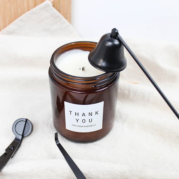 3-i-1 stearinlys tilbehørssæt Candle Wick Trimmer / Snuffer / Dipper Black