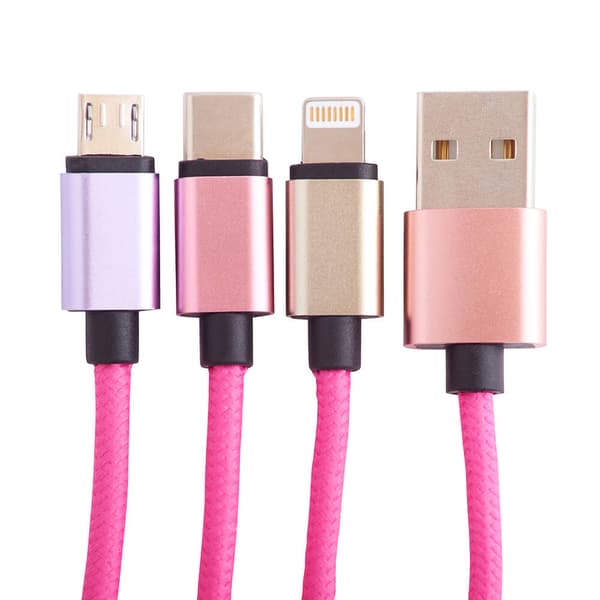 Ladekabel 1,2m Lola 3i1 USB-C/Micro/Lightning