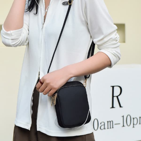 Crossbody mobiltaske Black