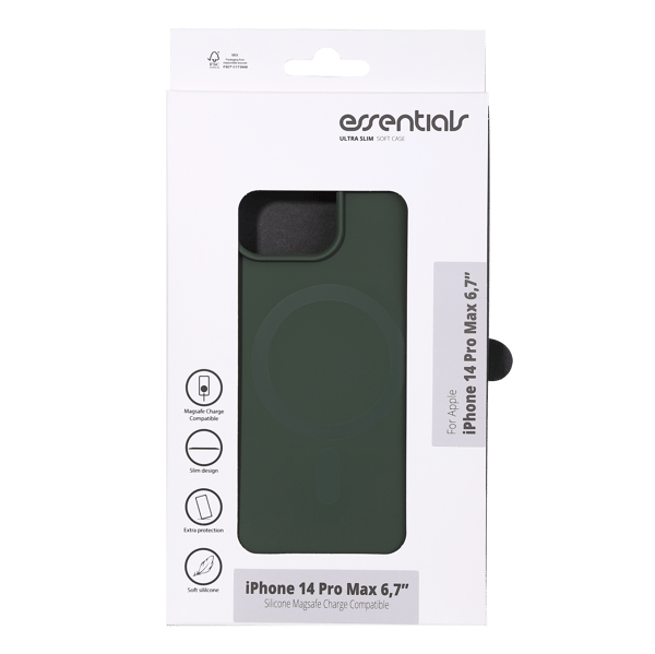 iPhone 14 Pro Max Silicone Mag back cov,Green