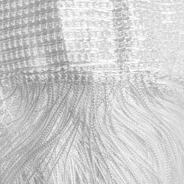 Frynsegardin draperi 100x200 cm 1 par White