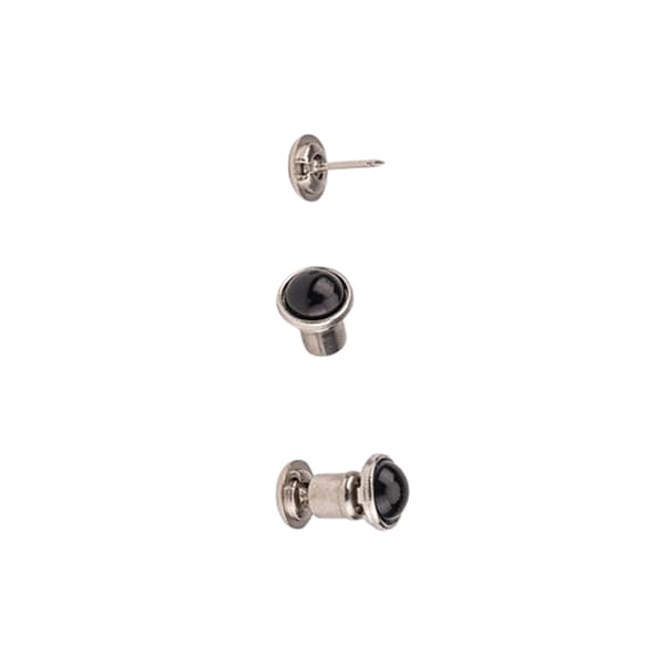 Sømløse trykknapper, flate perle knapper (10 stk) Black