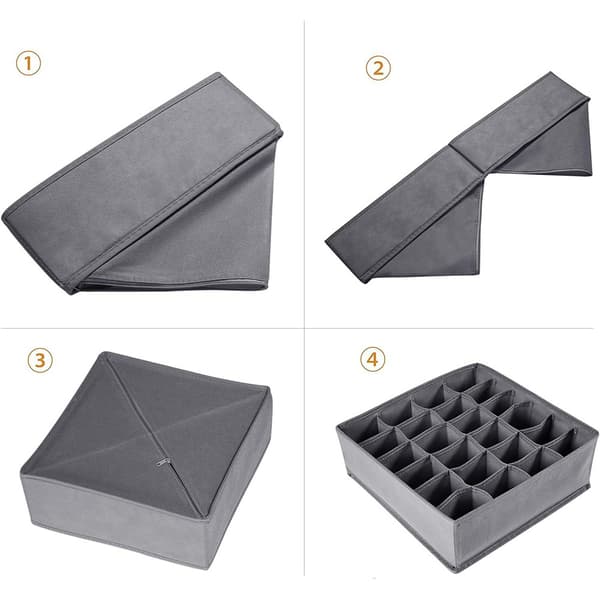 2-pack Separerad Förvaringslåda - Byxor, Strumpor & Underkläder Organizer