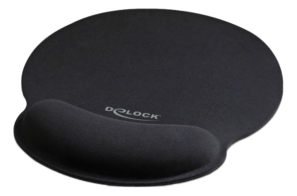 Ergonomic Mouse pad with Wrist Rest black 252 x 227 mm