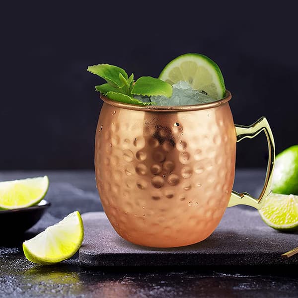 Elegant Hammered Copper Cocktail Glass M