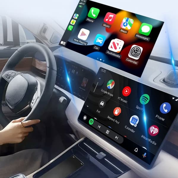 2-i-1 Trådløs CarPlay & Android Auto Adapter - Nyd Trådløs Forbindelse i Din Bil