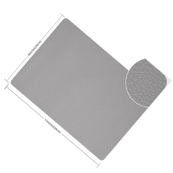 Selvklæbende PU-læder reparationslap LightGrey
