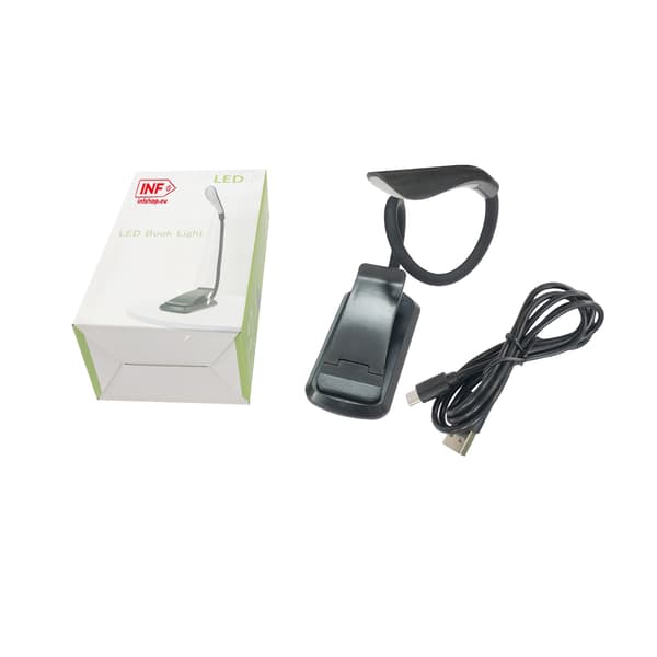 Leselampe med 3 lysmoduser, oppladbar Black