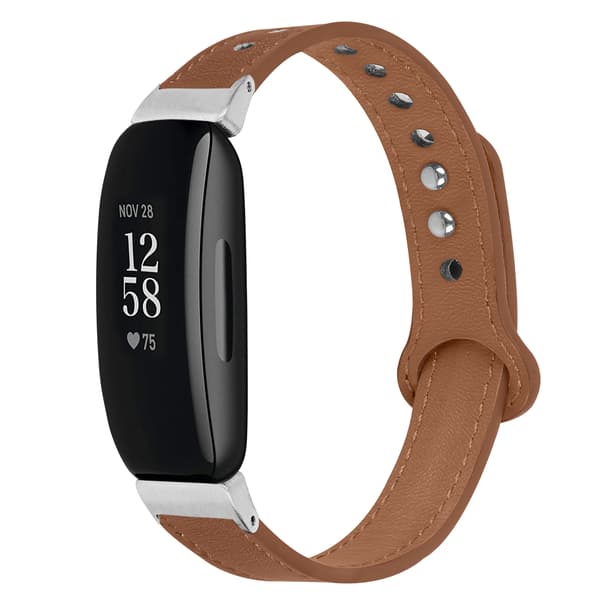 Urrem i ægte læder Brown Fitbit Inspire 2